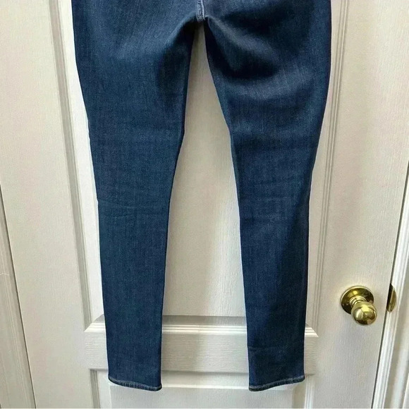 Levi’s 721 High Rise Skinny Jeans Distressed Dark Blue Denim Size 26 - Picture 10 of 16